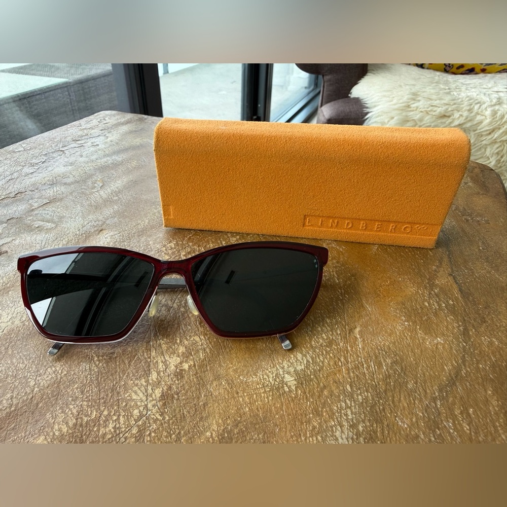 Lindberg Women's Burgundy Cat-Eye Sunglasses - Lindberg